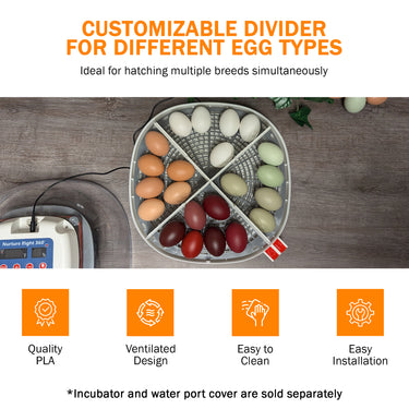 Nurture Right 360 Hatch Divider | Adjustable Incubator Divider for Multi-Species Hatching